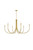 Elegant Lighting - LD722D50BR - Six Light Chandelier - Layne - Brass