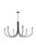 Elegant Lighting - LD722D55BK - Six Light Chandelier - Layne - Black
