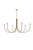 Elegant Lighting - LD722D55SG - Six Light Chandelier - Layne - Gold