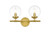 Elegant Lighting - LD7302W15BRA - Two Light Bath Sconce - Ingrid - Brass