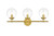 Elegant Lighting - LD7302W24BRA - Three Light Bath Sconce - Ingrid - Brass