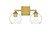 Elegant Lighting - LD7308W16BRA - Two Light Bath Sconce - Foster - Brass and Clear