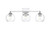Elegant Lighting - LD7308W25CH - Three Light Bath Sconce - Foster - Chrome and Clear