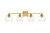 Elegant Lighting - LD7308W33BRA - Four Light Bath Sconce - Foster - Brass and Clear