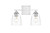 Elegant Lighting - LD7309W15CH - Two Light Bath Sconce - Harris - Chrome