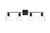 Elegant Lighting - LD7309W34BLK - Four Light Bath Sconce - Harris - Black