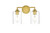 Elegant Lighting - LD7315W14BRA - Two Light Bath Sconce - Mayson - Brass and Clear