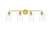 Elegant Lighting - LD7315W33BRA - Four Light Bath Sconce - Mayson - Brass and Clear
