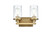 Elegant Lighting - LD7316W12SG - Two Light Wall Sconce - Thane - Satin Gold and Clear