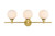 Elegant Lighting - LD7317W28BRA - Three Light Bath Sconce - Cordelia - Brass