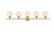 Elegant Lighting - LD7317W47BRA - Five Light Bath Sconce - Cordelia - Brass