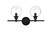 Elegant Lighting - LD7318W19BLK - Two Light Bath Sconce - Jaelynn - Black