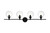 Elegant Lighting - LD7318W38BLK - Four Light Bath Sconce - Jaelynn - Black
