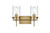 Elegant Lighting - LD7319W14SG - Two Light Wall Sconce - Taryin - Satin Gold and Clear