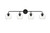 Elegant Lighting - LD7321W37BLK - Four Light Bath Sconce - Genesis - Black and Clear