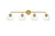 Elegant Lighting - LD7321W37BRA - Four Light Bath Sconce - Genesis - Brass and Clear