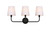 Elegant Lighting - LD7322W26BLK - Three Light Bath Sconce - Colson - Black and Clear
