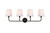 Elegant Lighting - LD7322W36BLK - Four Light Bath Sconce - Colson - Black and Clear