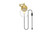 Elegant Lighting - LD7332W6BRA - One Light Wall Sconce - Caspian - Brass
