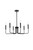 Elegant Lighting - LD742D26BK - Six Light Pendant - Willa - Black
