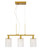 Elegant Lighting - LD7501BR - Three Light Pendant - Taylor - Brass And Clear