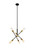 Elegant Lighting - LD8015D18BK - Six Light Pendant - Axel - Black and Brass