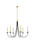 Elegant Lighting - LD810D42BRK - Six Light Pendant - Cohen - Black And Brass