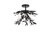 Elegant Lighting - LD810F19BK - Four Light Flush Mount - Priscilla - Black
