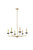 Elegant Lighting - LD812D30BRK - Six Light Pendant - Cohen - black and brass