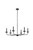 Elegant Lighting - LD812D36BK - Six Light Pendant - Cohen - black