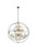 Elegant Lighting - LD8801D60GB - 24 Light Pendant - Cordelia - black