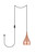Elegant Lighting - LDPG2001HG - One Light Plug in Pendant - Nora - Honey Gold
