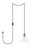 Elegant Lighting - LDPG2244BR - One Light Plug in Pendant - Destry - Brass