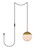 Elegant Lighting - LDPG6030BR - One Light Plug in Pendant - Eclipse - Brass and Frosted White