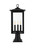 Elegant Lighting - OD325P22BK - Three Light Outdoor Post Mount - Carlisle - Black