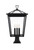 Elegant Lighting - OD334P28BK - Three Light Outdoor Post Mount - Oxford - Black