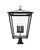 Elegant Lighting - OD334P33BK - Four Light Outdoor Post Mount - Oxford - Black