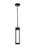 Elegant Lighting - OD604H15BK - LED Outdoor Pendant - Amaris - Black and Clear