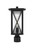 Elegant Lighting - OD607P16BK - One Light Outdoor Post Mount - Jada - Black and Clear