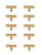 Elegant Lighting - PL400-1-BR-10PK - Bar Pull Multipack (set of 10) - Quinn - Brass