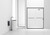 Elegant Lighting - SD208-6072BNK - Semi-Frameless Shower Door - Parker - Brushed Nickel