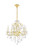Elegant Lighting - V2015D24G/RC - Six Light Chandelier - St. Francis - Gold