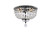 Elegant Lighting - V2528F14BK/RC - Four Light Flush Mount - Tranquil - Black and Clear