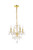 Elegant Lighting - V7834D17G/RC - Four Light Pendant - Princeton - Gold