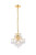 Elegant Lighting - V8000D12G/RC - Three Light Pendant - Toureg - Gold