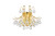 Elegant Lighting - V8000W16G/RC - Three Light Wall Sconce - Toureg - Gold