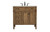 Elegant Lighting - VF12536DW - Single Bathroom Vanity - Park Avenue - driftwood