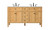 Elegant Lighting - VF12560DNW - Double Bathroom Vanity - Park Avenue - natural wood