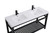 Raya Double Bathroom Vanity (VF14060DBK)