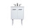 Elegant Lighting - VF48024MWH - Single Bathroom Vanity - Cyrus - White